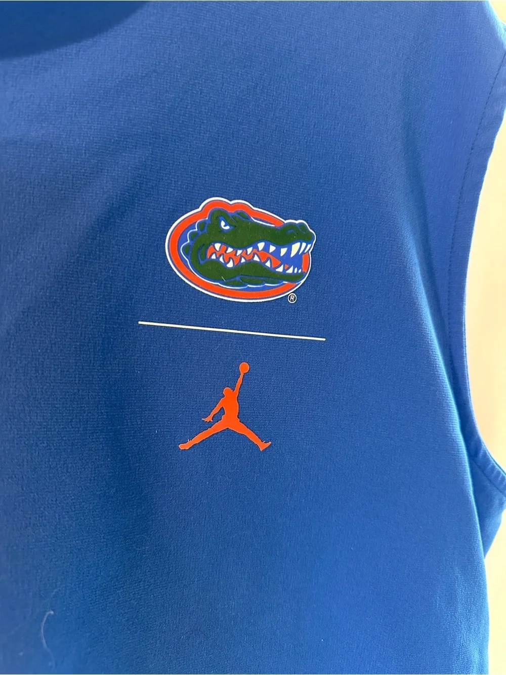 Jordan Royal Blue Sleeveless Pullover with Team Crest